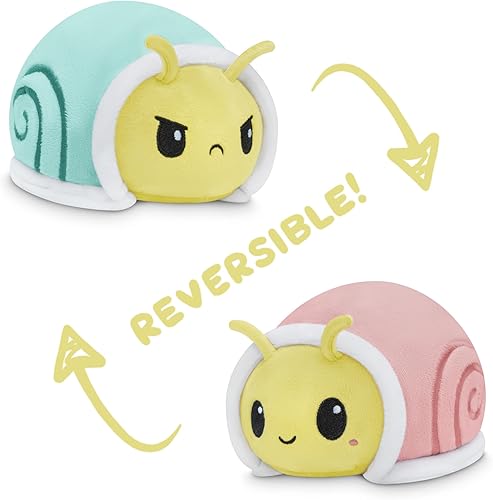 Miniatura 3 de TeeTurtle - El peluche reversible original de caracol - Rosa + Aqua - Bonitos animales de peluche sensoriales que muestran tu estado de ánimo