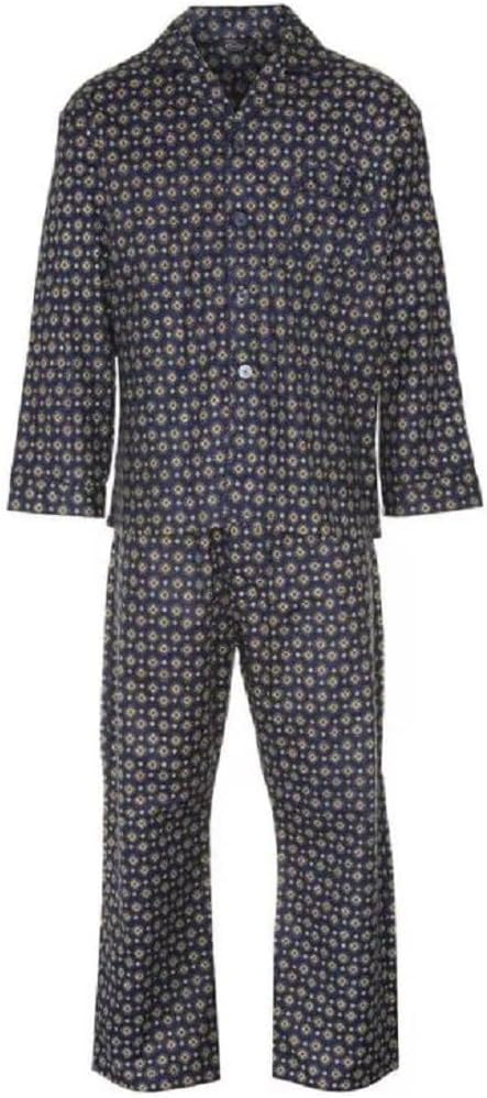 – New Men's 'Champion Diamond' Winceyette Brushed Cotton Pyjama Set Lounge Wear UK