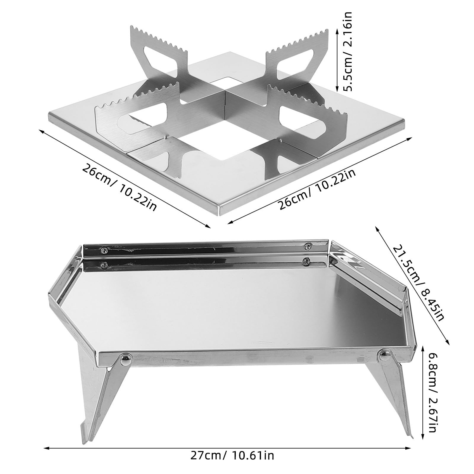Parrilla Portátil Plegable de Acero Inoxidable para Camping y Picnic