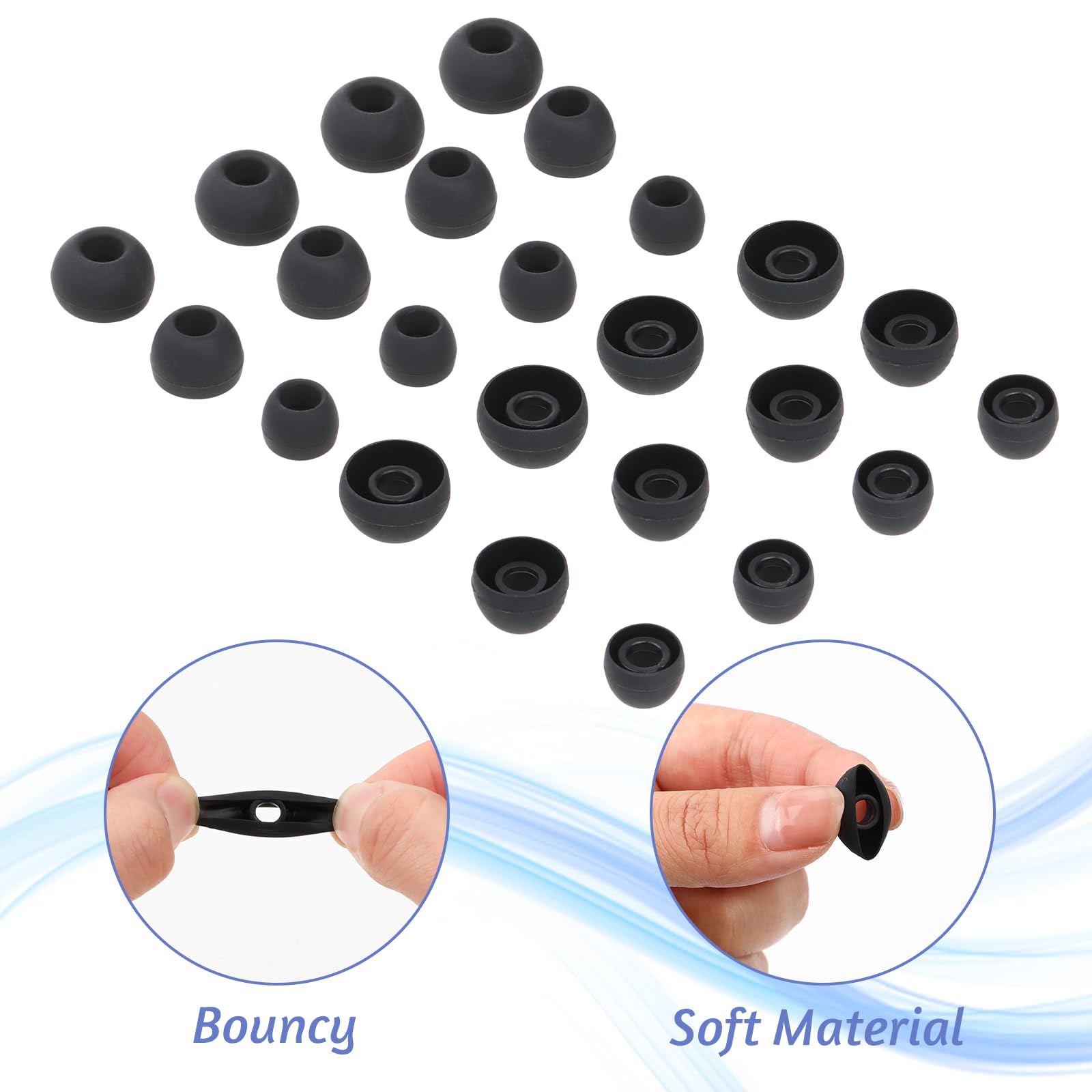 Lot 30 Embouts Silicone Pour écouteurs Intra-auriculaires | 3 Tailles (S, M, L) | Compatible La Plupart Des Marques
