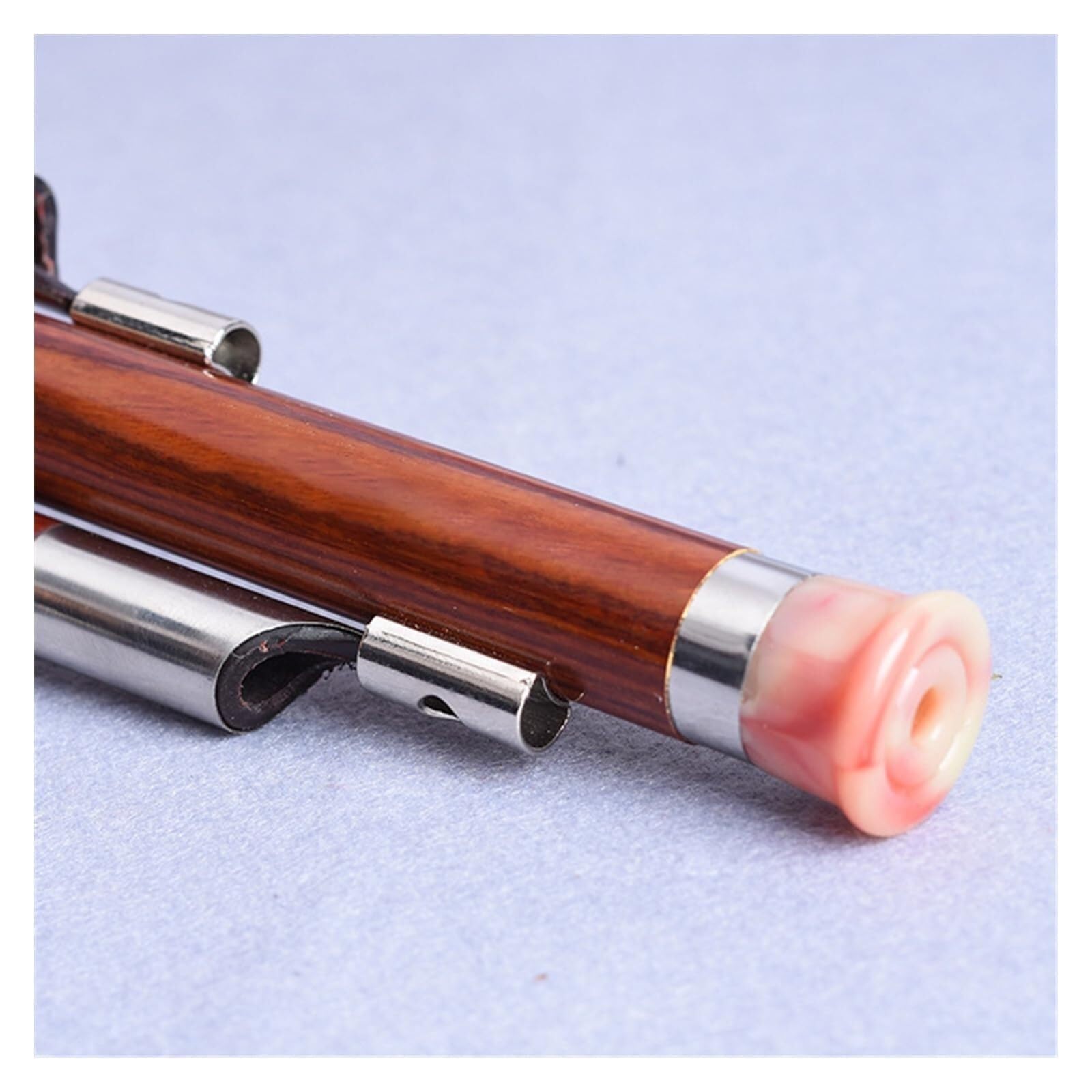 Instrumento chino Flauta Hulusi de madera Tecla C+B plana Desmontable Estudiante Principiante Tocando Flauta Instrumento con estuche Profesional Hulusi