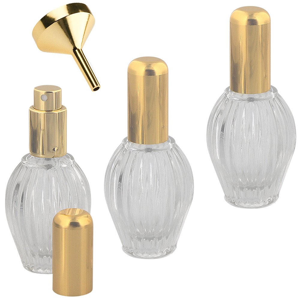 Tisch-Parfümzerstäuber Aus Glas – Goldener Pumpzerstäuber Für 35 Ml Flakon