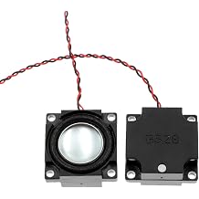 2pcs Square 28mm Magnets Speakers Component with Paper Cones Square Magnets Loudspeaker for Sound Setups Projects