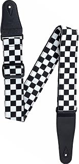 ramoni Guitar Strap,Guitar Straps,Guitar Strap Locks,Bass Guitar Strap,Personalised Guitar Strap,Suitable for Bass,Electric and Acoustic Guitars,Checkerboard Guitar Strap(Black And White Checkered)