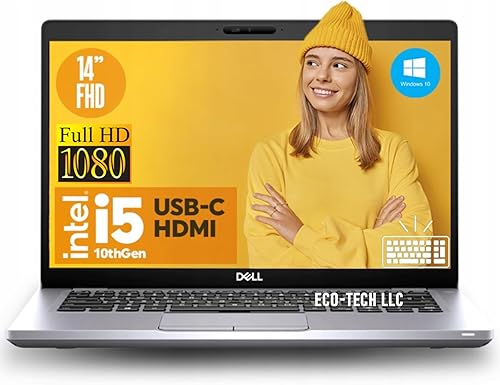 Dell Latitude 5410 - Laptop empresarial, Intel Core i5-10310U Quad Core 4.4Ghz, 14 pulgadas FHD, 16 GB de RAM 512 GB SSD, teclado retroiluminado,