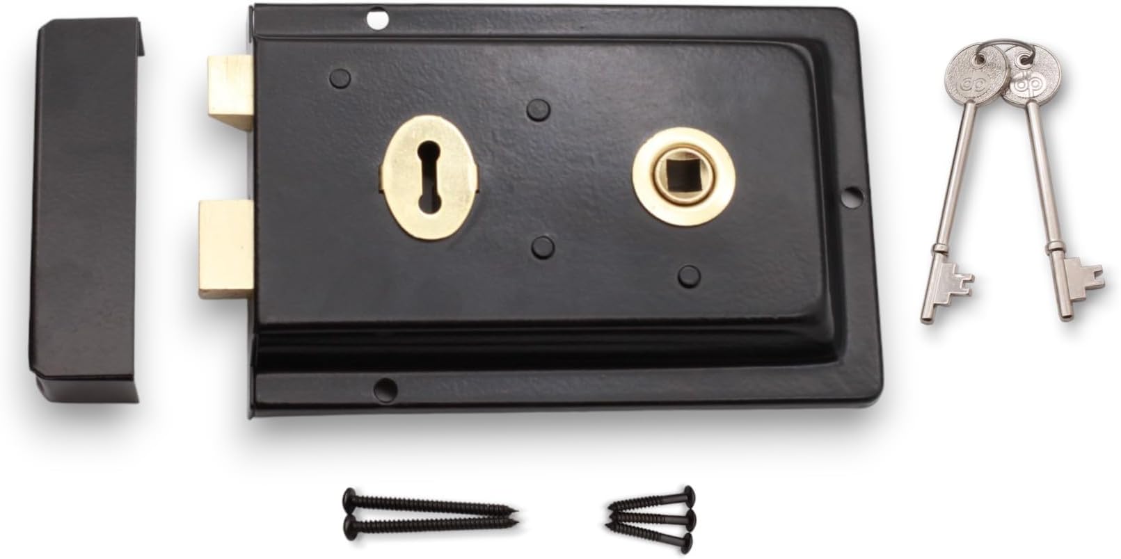 ERA Rim 6 x 4-inch Sashlock with Handles - Black : Amazon.co.uk: DIY ...