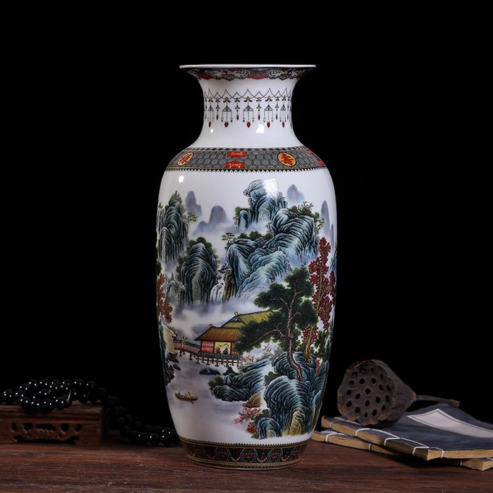 asdchZen Blue & White Porcelain Vases Antique Vase Blue And White Chinese Vase,Plant Containers Accessories Hydroponic Vase Ceramics Bamboo Flower Flower Creative,E