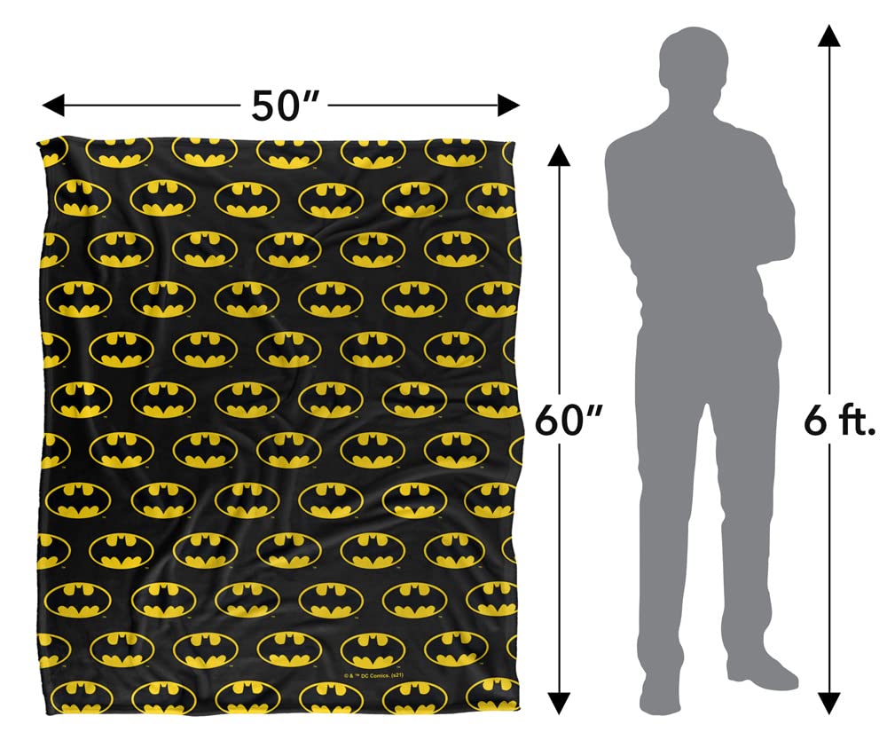 LOGOVISION Batman Silky Touch Kuscheldecke, superweich, 152 x 127 cm