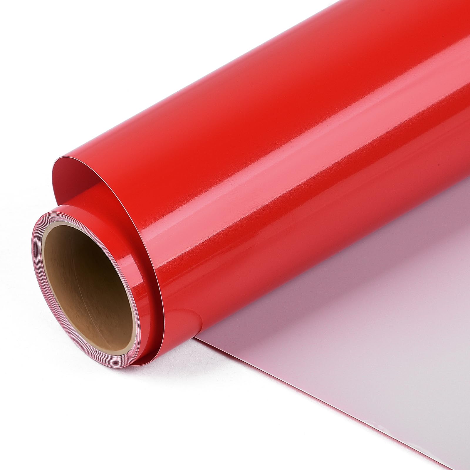 AMAZINGHOME Red Permanent Vinyl Roll with PET Backing - 30.5 x 170 cm Self Adhesive Vinyl for Silhouette Easy Weed & Bubble Free