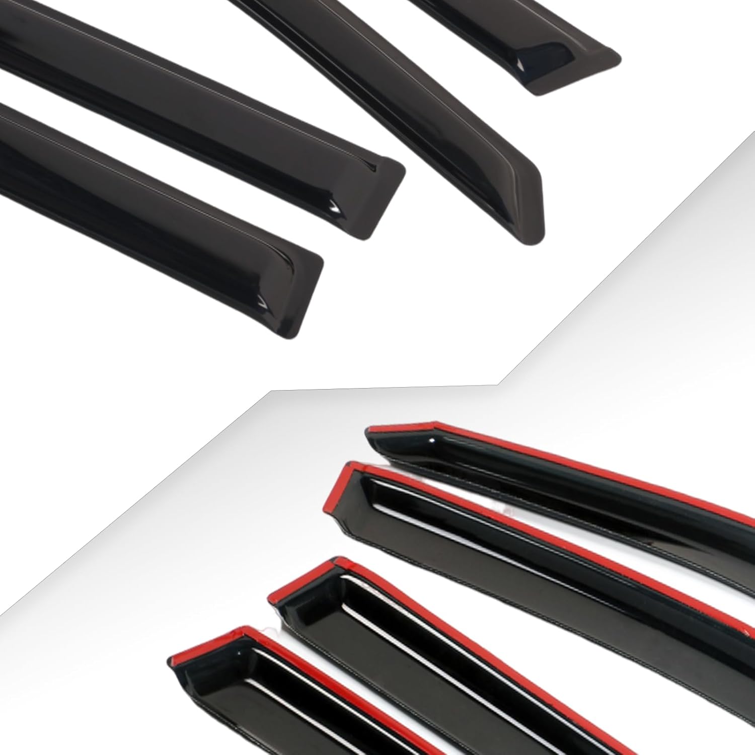 Rain Guards Compatible with 2003-2008 Honda Pilot, Durable Acrylic Slim Style Window Visor Rain Guard, Side Window Deﬂector for Honda Pilot Accessories 4 Pieces 2004 2005 2006 2007