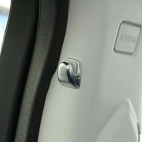 Miniatura 4 de YIWANG - Juego de 2 ganchos para pilar ABS cromado B para Land Rover Discovery Sport 2015-2017 accesorios de coche