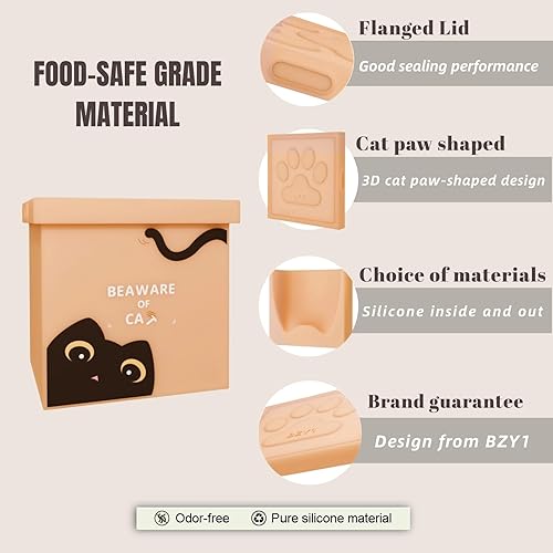 Miniatura 6 de Moldes para cubitos de hielo y soporte para huevos 2 en 1 con silicona pura (juego de 4)  Crea adorables cubitos de hielo en forma de gato, bonita y