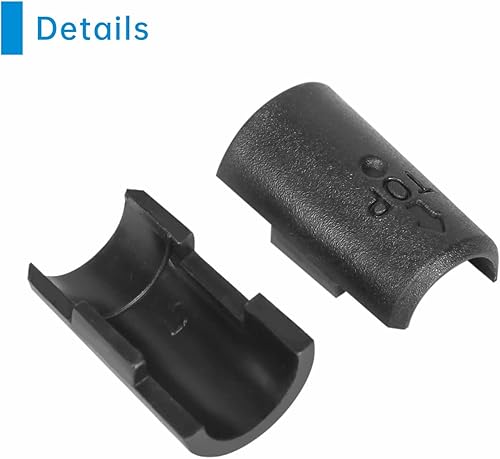 Miniatura 2 de 12 pares de clips de alambre para estantes, clips de bloqueo de estante negros para estantes de poste de 12 pulgada, fundas de plástico de repuesto