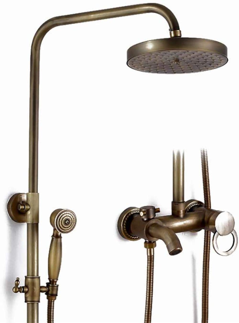Ensemble de douche effet pluie avec douchette ronde pour un design moderne de salle de bain
