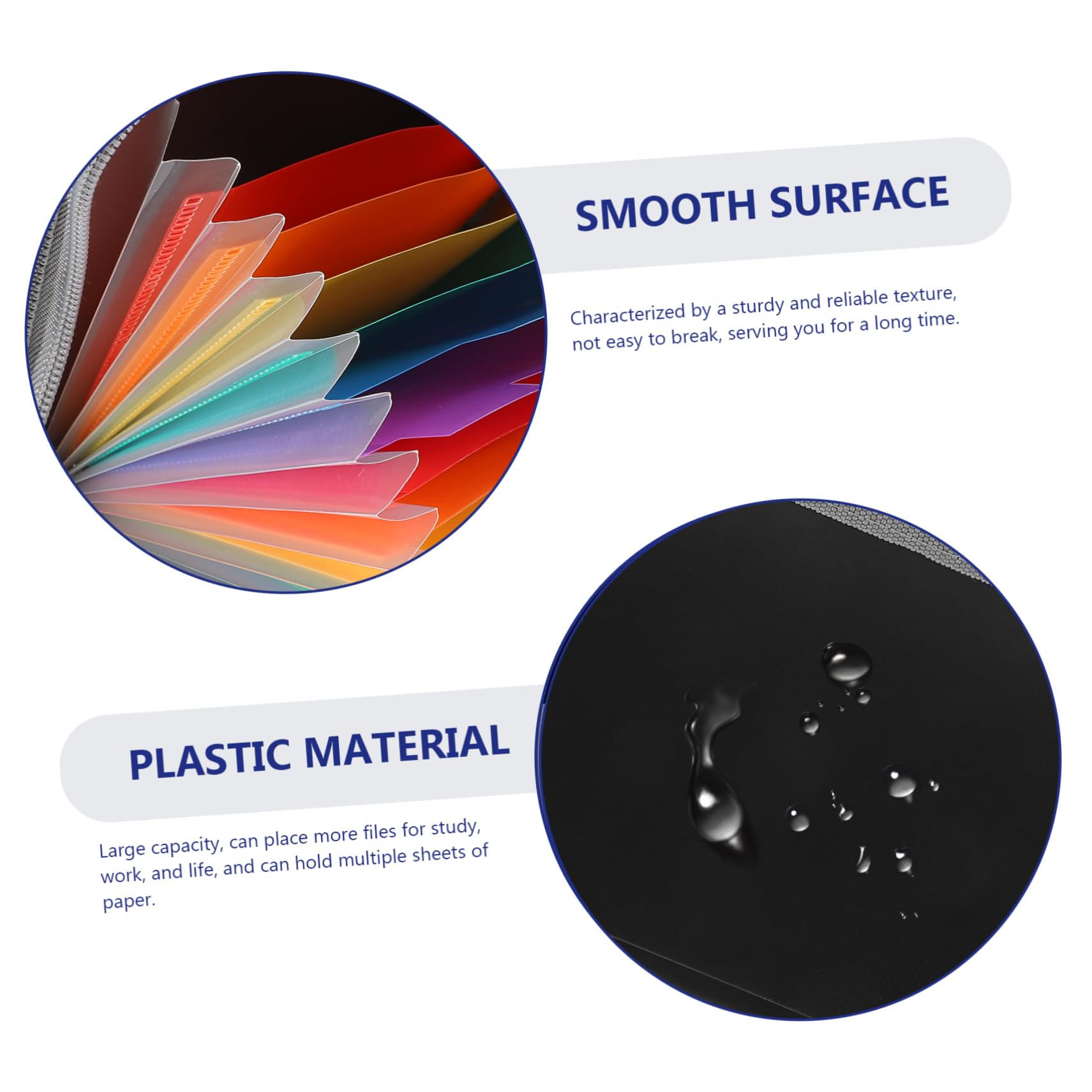 Housoutil 7 Pezzi Cartellina Documenti Plastica Piccola Organizer Portadocumenti Espandibile per Ricevute e Fatture Custodia e Resistente per Ufficio Scuola e Casa