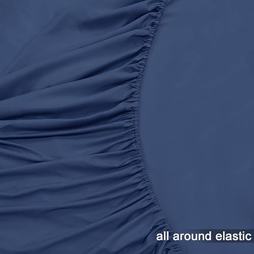 Miniatura 3 de Mejoroom Sábana bajera tamaño King solo  Sábanas inferiores con elástico en todo el contorno  Sábanas súper suaves y de bolsillo profundo de 16