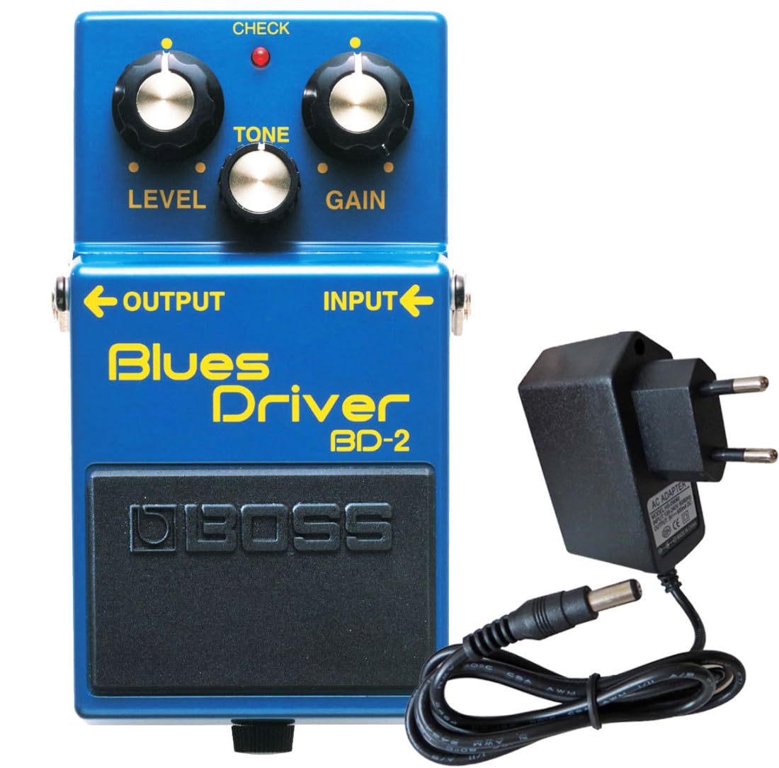 Boss BD-2 Blues Driver Effekt-Pedal Effektgerät für Gitarre + keepdrum Netzteil 9V