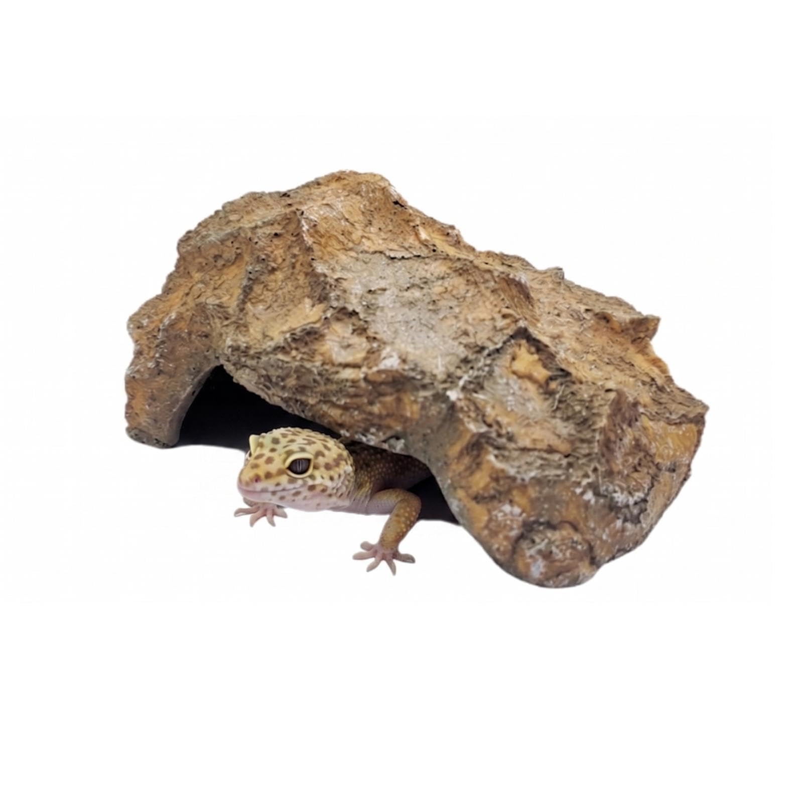 FLZOOY Reptile Hide Cave Amphibians Terrariums Rock Hideout 11.5x8x5.4cm