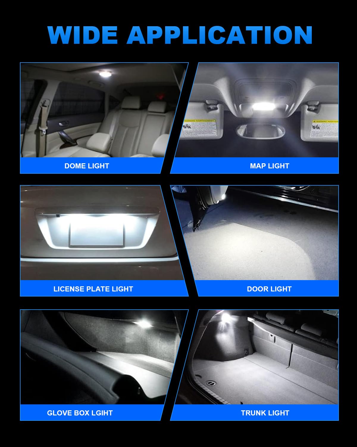 OUSHI Żarówki C5W Festoon LED 31 mm, 1,22 cala, Canbus 12 V, 6000 K, ksenonowa biel super jasna 3175, DE3175, DE3021, 3022, 3021, oświetlenie wewnętrzne i tablica rejestracyjna bez polaryzacji (zestaw