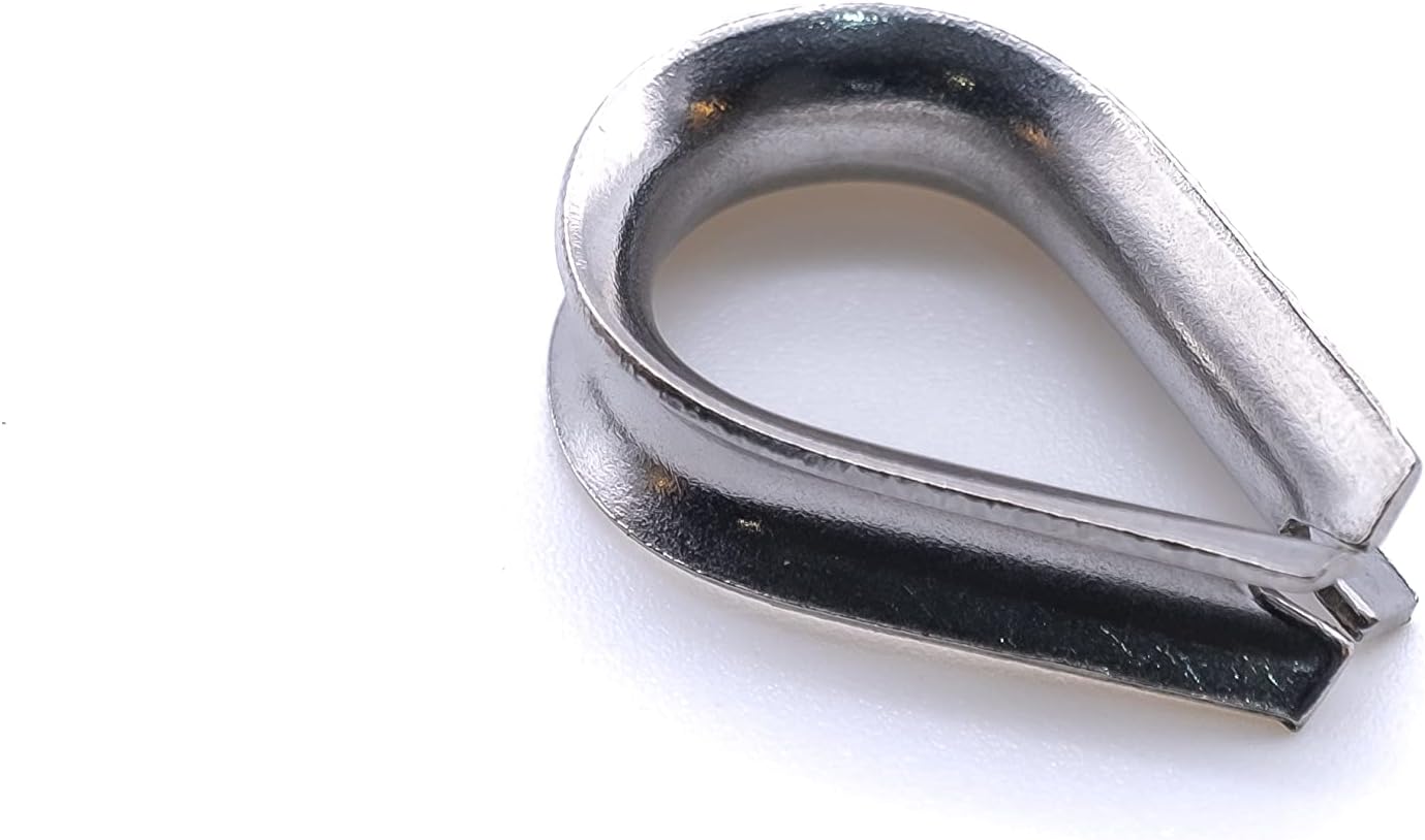 Stainless steel wire rope thimble eyelet marine grade A4 316 (4mm - 10pcs)