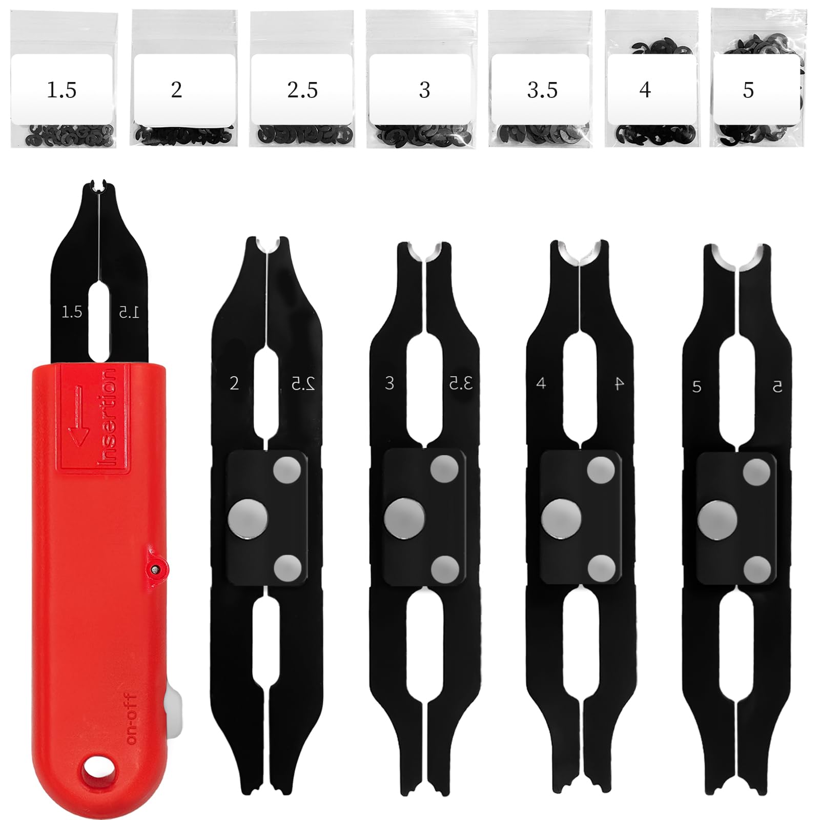 Kit surtido de clips E con extracción