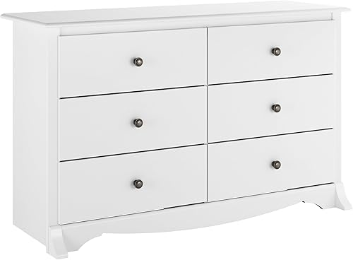 Aparador con 6 cajones para niños color blanco Monterey