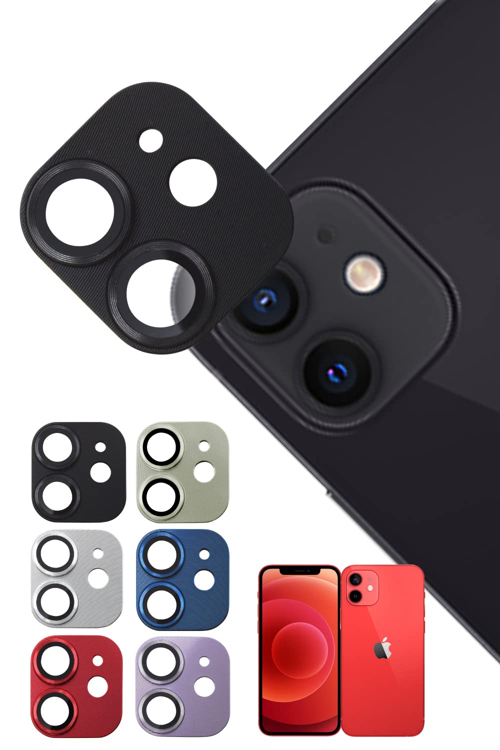 iPhone12 64GB ブラック ガラスフィルム、カバー付き シズカウィル iPhone12 12Pro ガラスフィルム 保護フィルム 全面