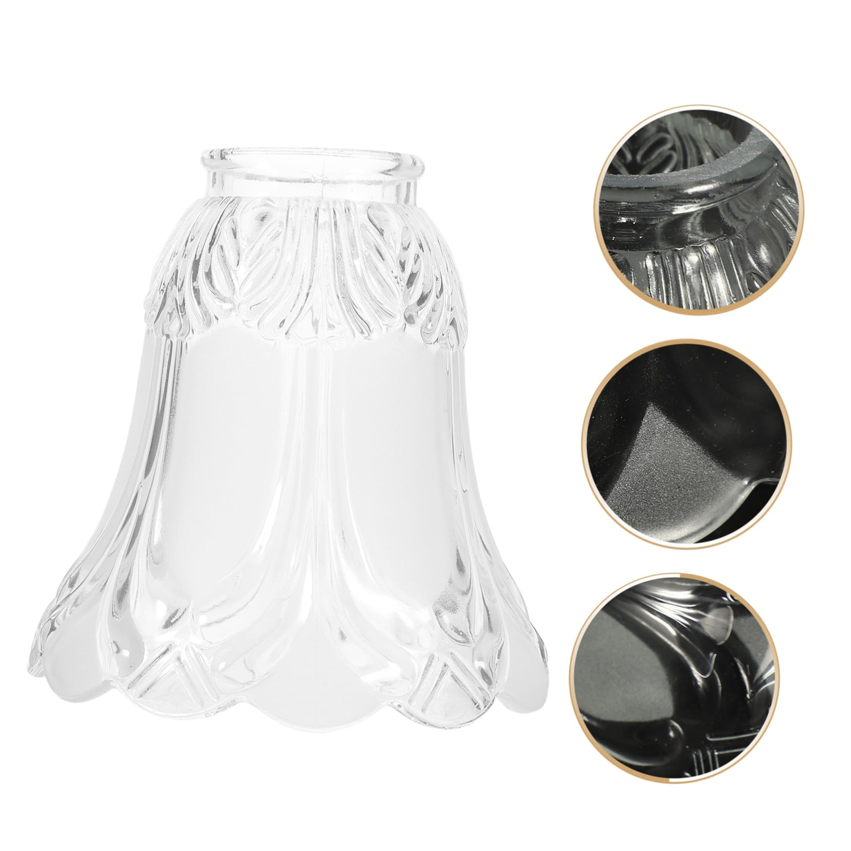 iplusmile Paralumi Leggeri e Decorativi in Vetro di Ricambio a Forma di Campana 4 Pezzi per Lampadari e Lampade da Parete per Arredamento Casa