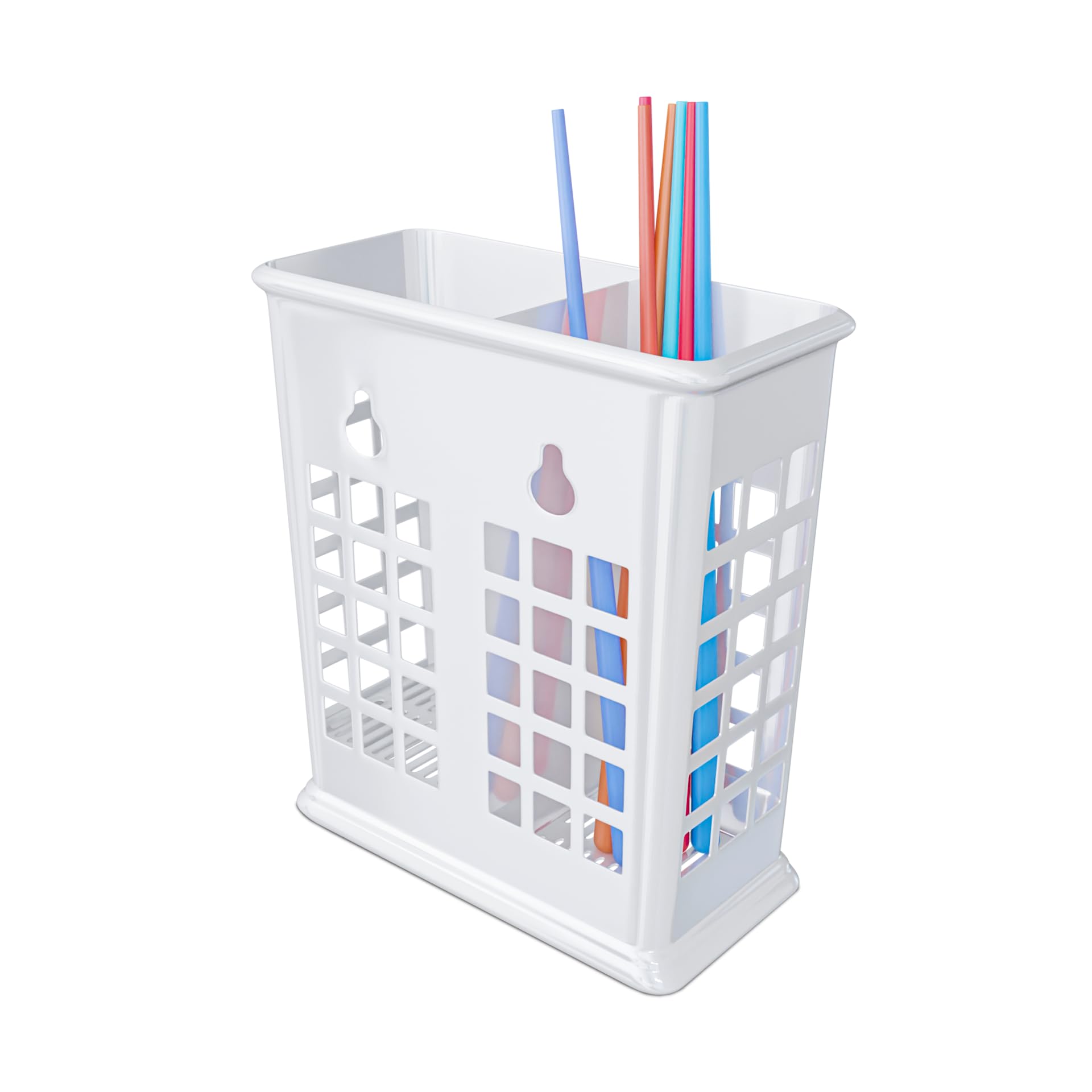 NATIKON Dishwasher Basket for Straw and Chopsticks Great for Drying, Washing and Storing also can be used as Stand for Forks, Knifes, Spoons and More Other Cutlery Utensils