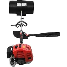Gas Power Push Broom 52CC 2.3HP, Handheld Gasoline Walk Behind Sweeper Brush, Cleaning Driveway Tools Cleaner, for Lawn Leaf Artificial Turf Grass Gravel Outdoor Cleaning, Added Air Filter & Starter