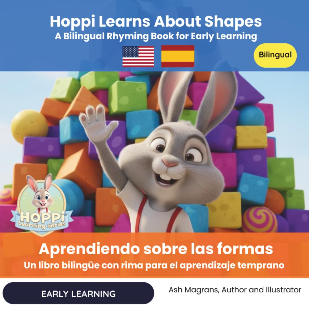 Hoppi Learns About Colors: A Bilingual Rhyming Book for Early Learning | Hoppi Aprende los Colores: Un libro bilingüe con rima para el aprendizaje temprano: English-Spanish Bilingual Book