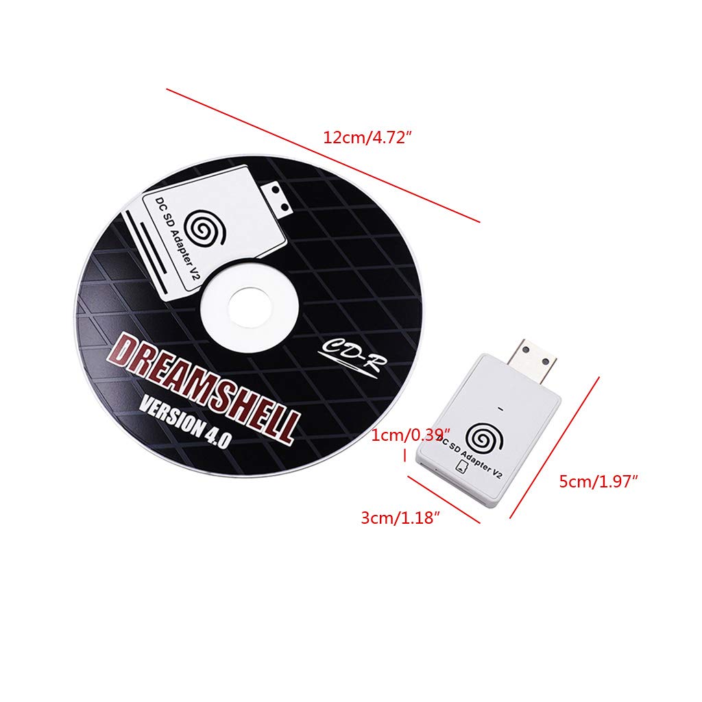 saru DC SD TF Card Adapter Reader V2 Compatible for SEGA Dreamcast and Disk with DreamShell Boot,one