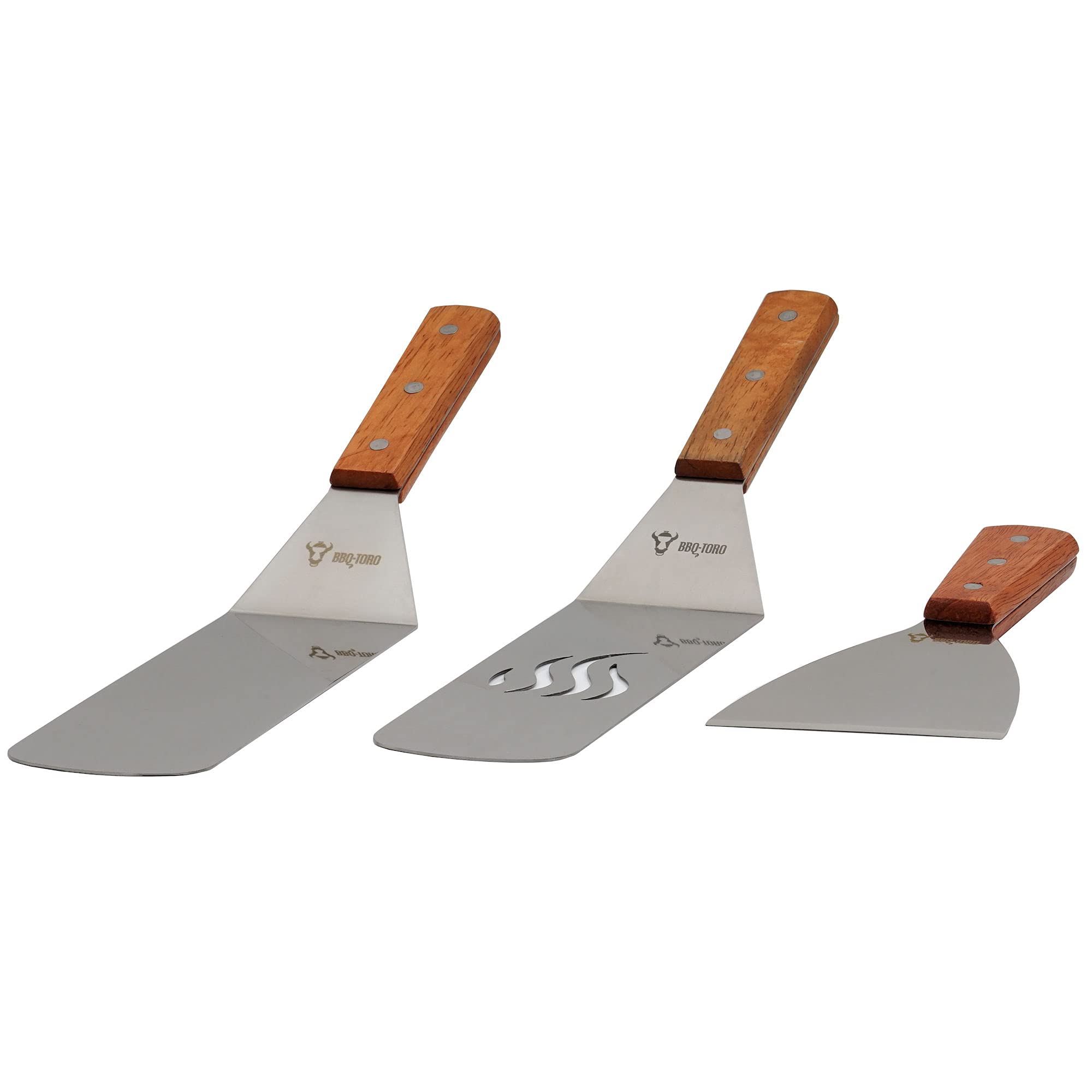 BBQ-Toro Set di accessori per plancha grill in acciaio inox da 9 pezzi | Set di accessori per Plancha con cloche termica, spatola, paletta, pinza per grill, bottiglie a spruzzetta, forme per uova