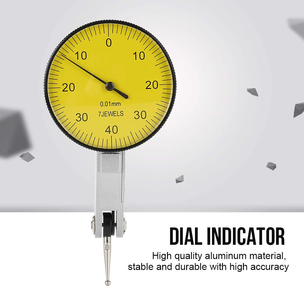 Indicatore di prova del quadrante, indicatore di prova con quadrante di precisione 0,01 mm per misurazione durante i lavori di lavorazione, tracciamento e ispezione