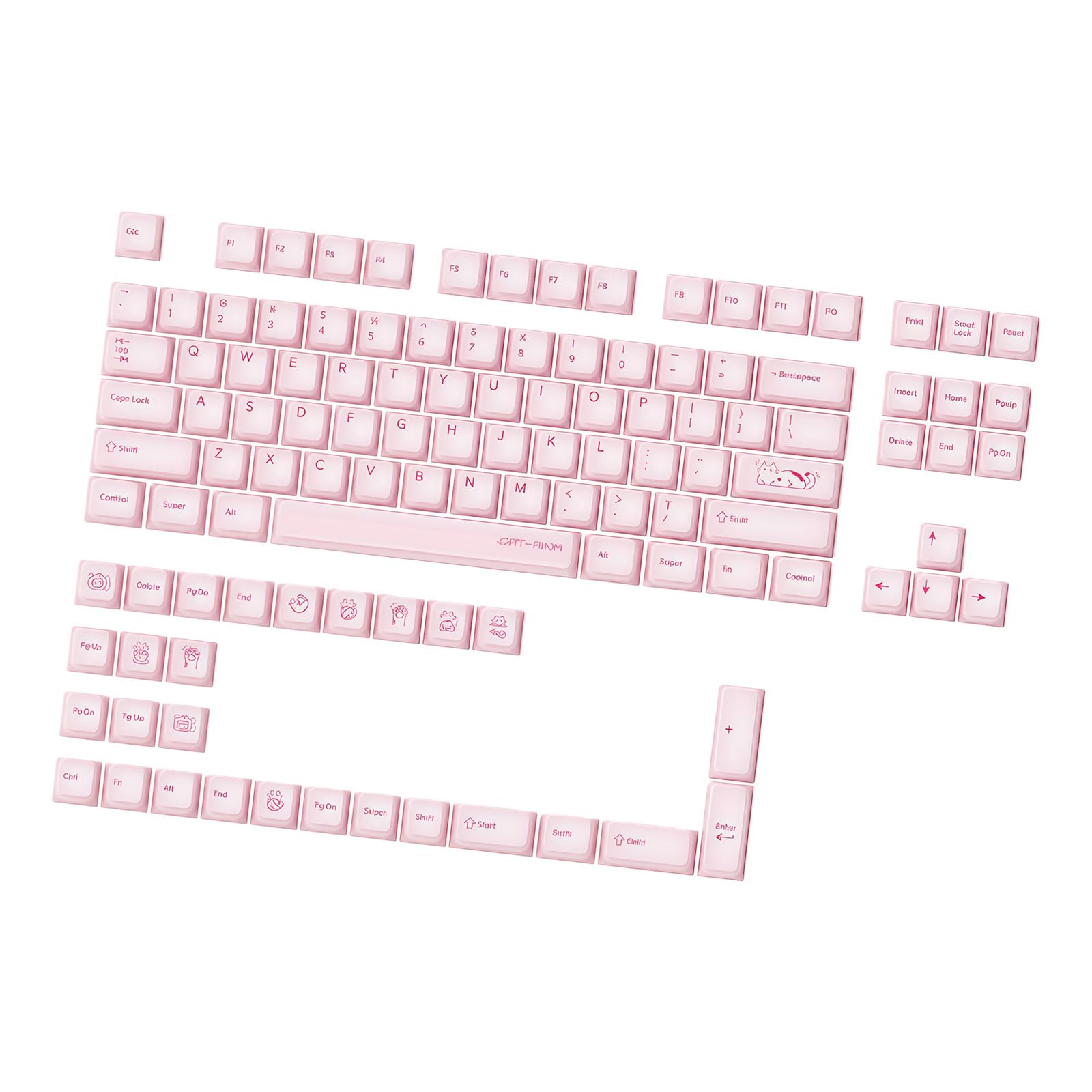 Teclas de sublimación retroiluminadas jalea para teclados mecánicos 8