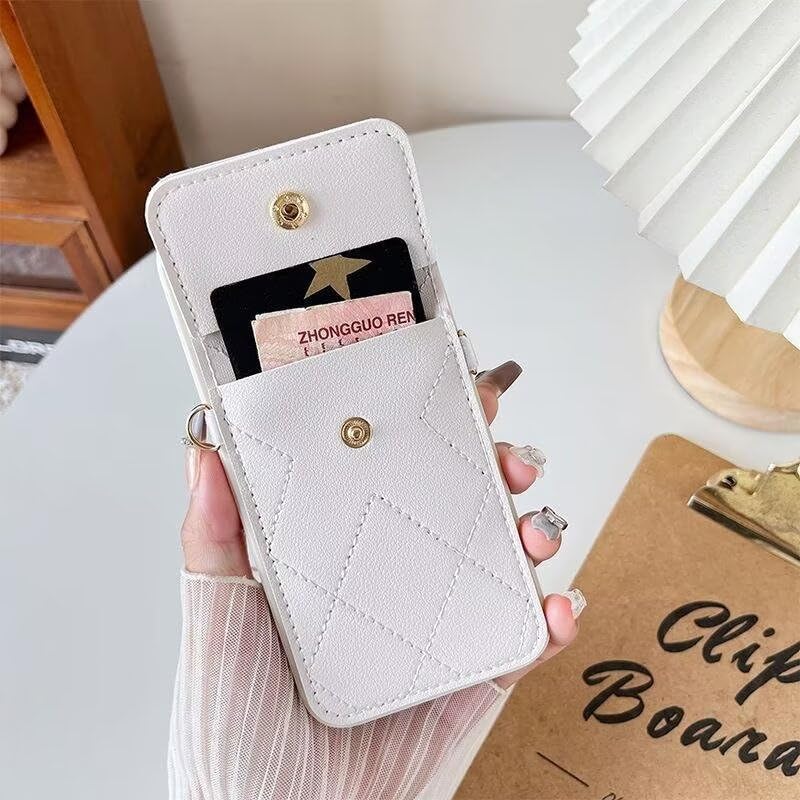 【裏地が可愛い】NEWデザイン♡フラップカードホルダー Amazon.co.jp: 財布型ケース iPhone 15pro対応 かわいい軽量高級