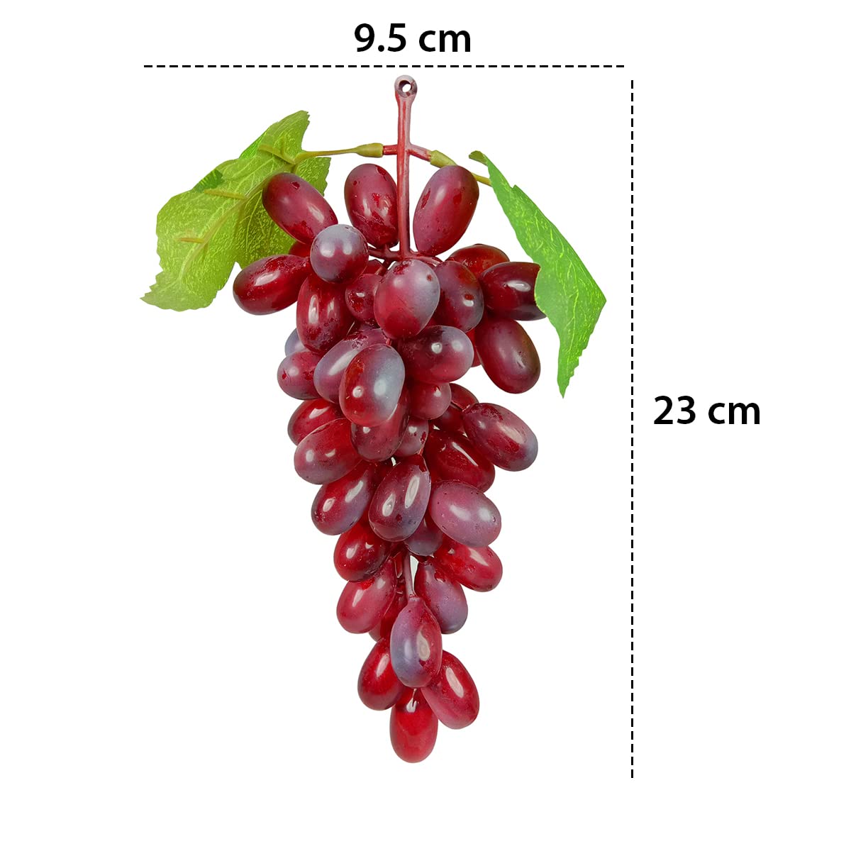 Crystu Hanging Artificial Grapes with Leaves Plastic Fake Fruit Food Home Decor for Table Decoration Combo Pack of 3 pc 2
