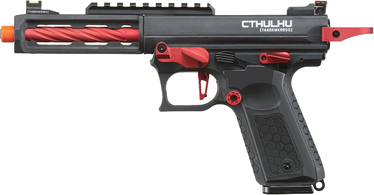 Lancer Tactical Polymer Lightweight Full Auto/Semi Gas Blowback Airsoft Pistol w/Red Dot Mount Plate (Tandemkross Cthulhu)
