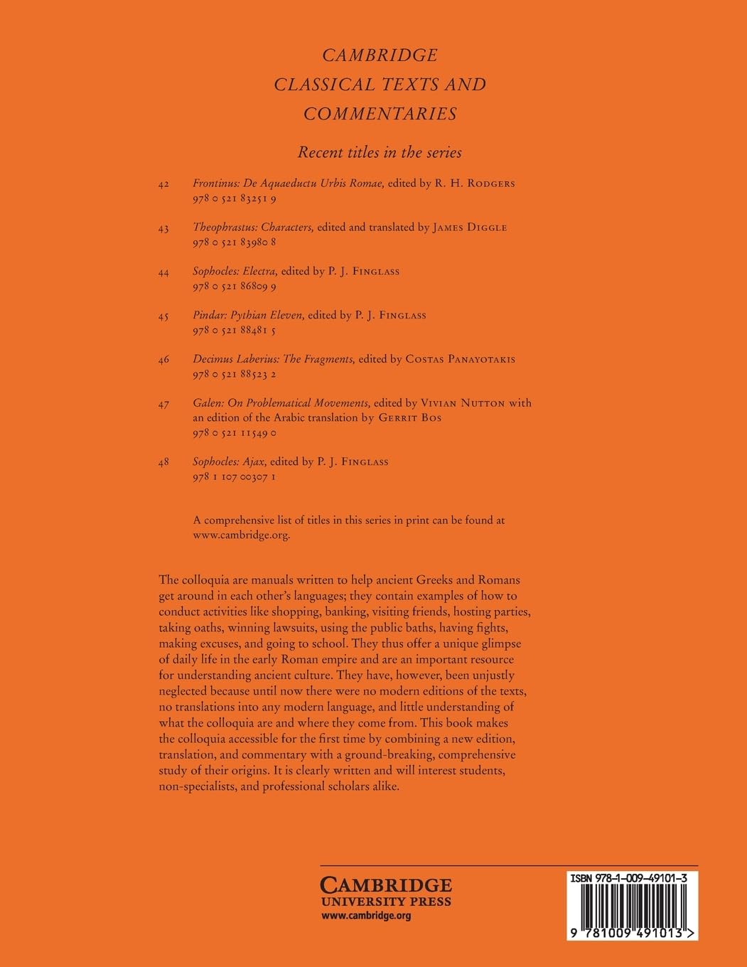 The Colloquia of the Hermeneumata Pseudodositheana: 1 (Cambridge Classical Texts and Commentaries)