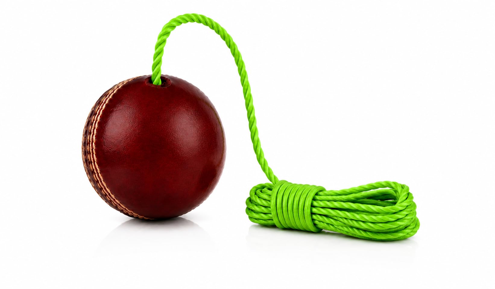 Cricket Practice Leather Hanging Ball with Rope | Premium Season Practice BallTrainer with High-Durability Cord | Indoor & Outdoor Knocking Training Ball-picture-23