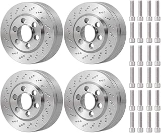Que-T 4pcs Stainless Steel Wheel Weights for 1/10 RC 2.2
