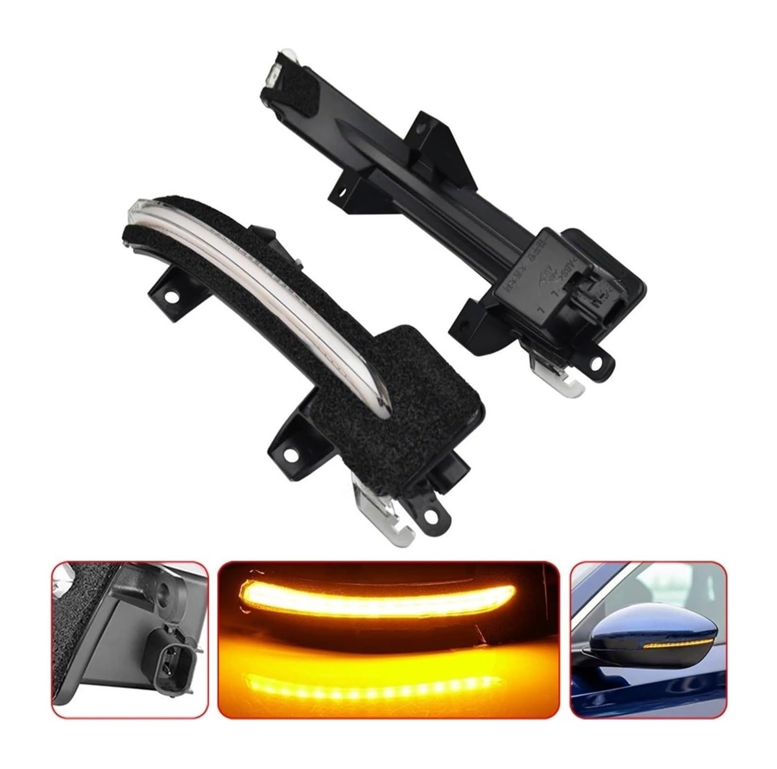 Freccia Specchietto Retrovisore Per Accord Per Inspire 2018 2019 2x DRL Luce Dinamica Posteriore Indicatore Direzione Specchietto Laterale(Crystal)