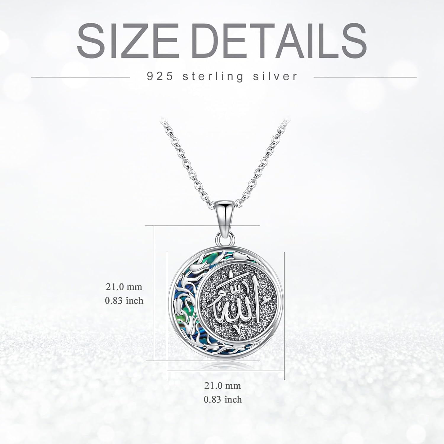 PROESS Sterling Silver Hamsa Fatima Necklace Elephant Necklace Blue eye Pendant Jewelry for Men Women Girls Boy - Image 4
