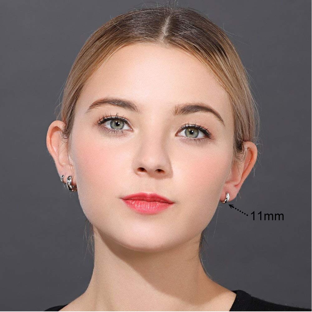 Wide Cuff Tiny Hoop Earrings For Women Men Cartilage Sterling Silver Dainty Smal