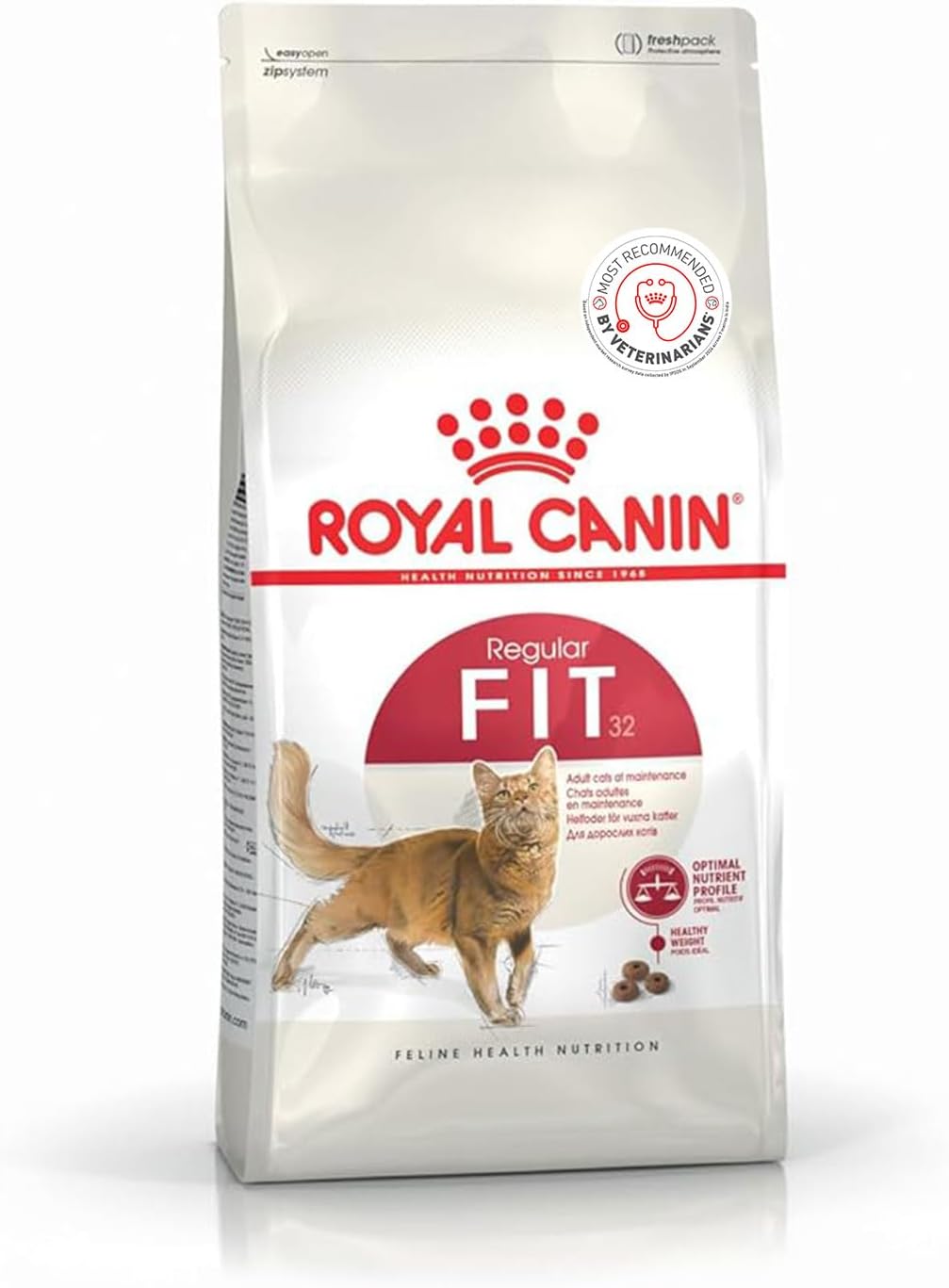 Fit 32 Regular for Adult Cat Dry Food, Supports Optimal Nutrient Profile and Healthy Weight, 400 Grams