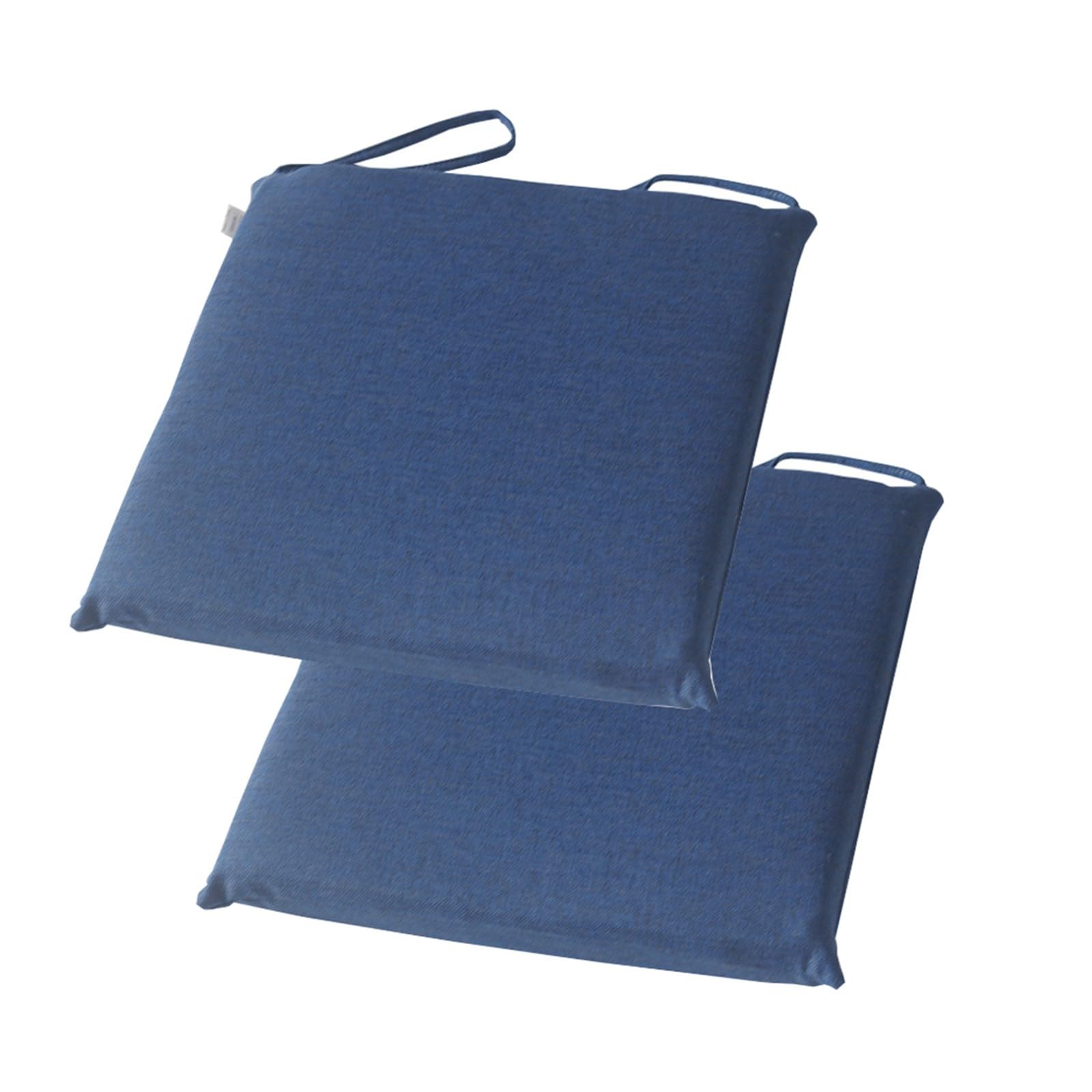 Lot De 2/4/6 Coussins De Chaise Carrés 45x45cm - Housse Lin Déhoussable | Décoration Maison | Confort Assise