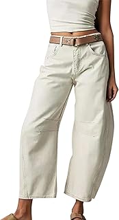 Baggy Carrot Jeans for Women Mid Rise Wide Leg Boyfriend...