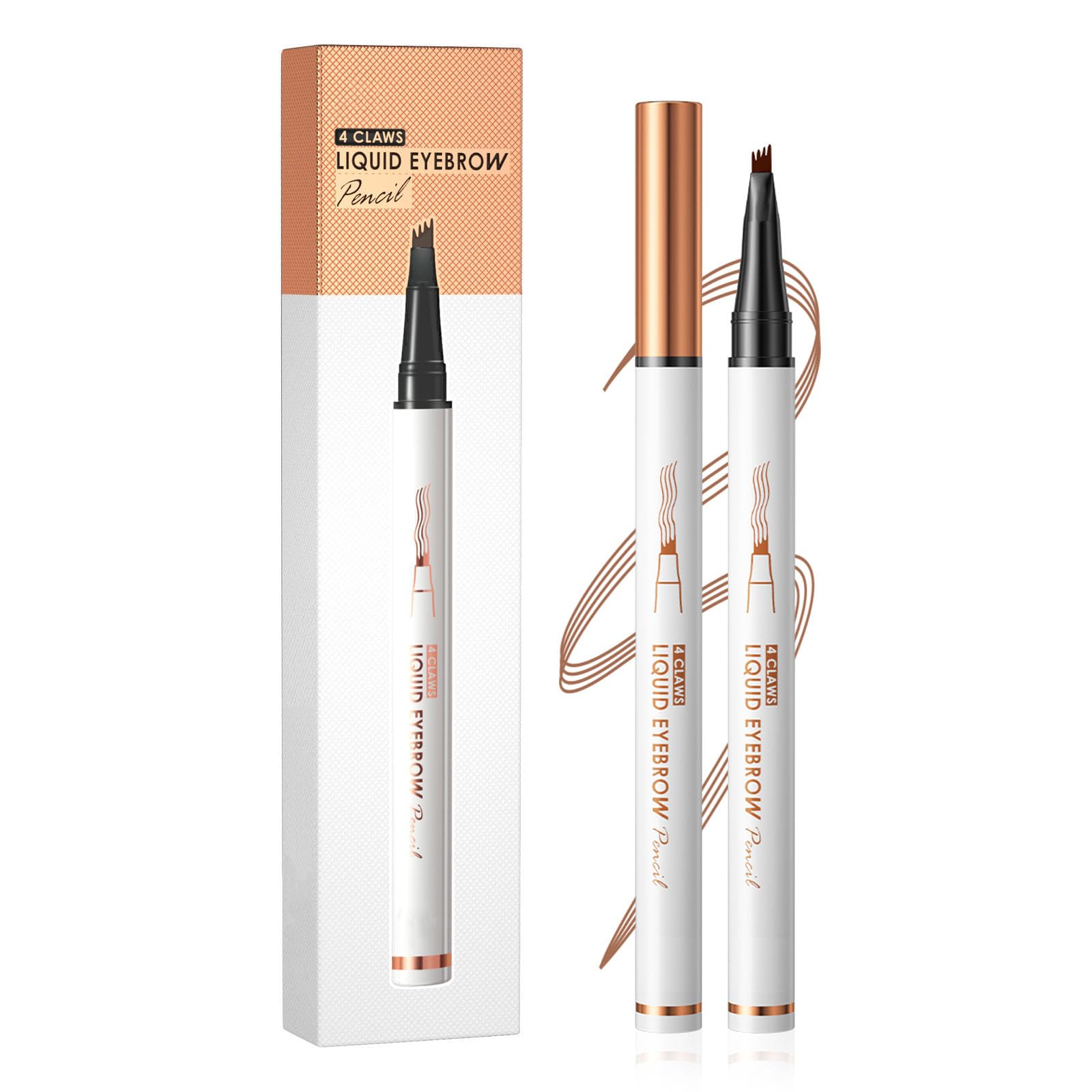 HOUSN Lapiz de Cejas Waterproof, lapiz cejas 4 puntas, Crea Un Maquillaje Duradero, Cejas Naturales Profesionales, Cubre áreas Dispersas, a prueba de manchas Lápiz de Cejas Líquido, 01#(marrón claro)