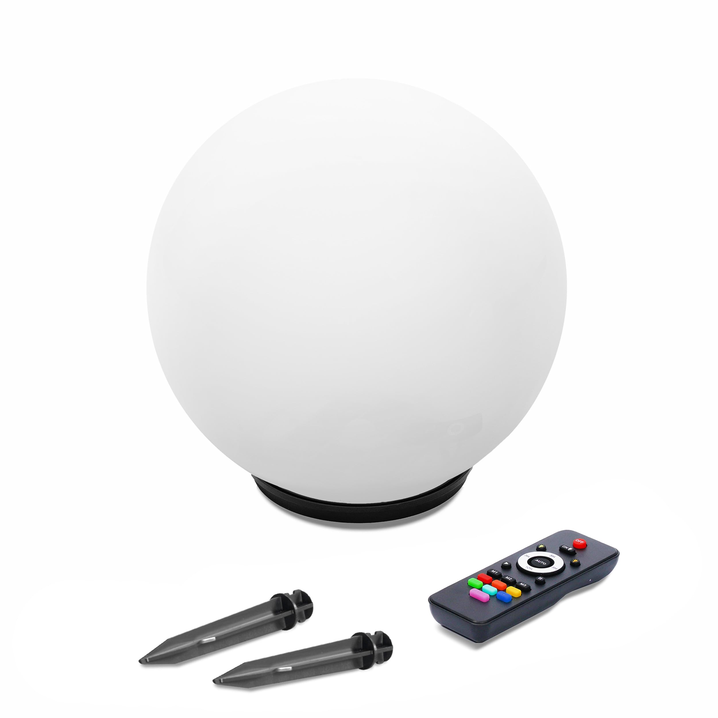 Esotec Solarkugeln für außen Leuchtkugel Outdoor Solar Liana CCT ⌀30cm, Solar Kugelleuchten Garten, Fernbedienung, 10 Lichtfarben, RGB 102640