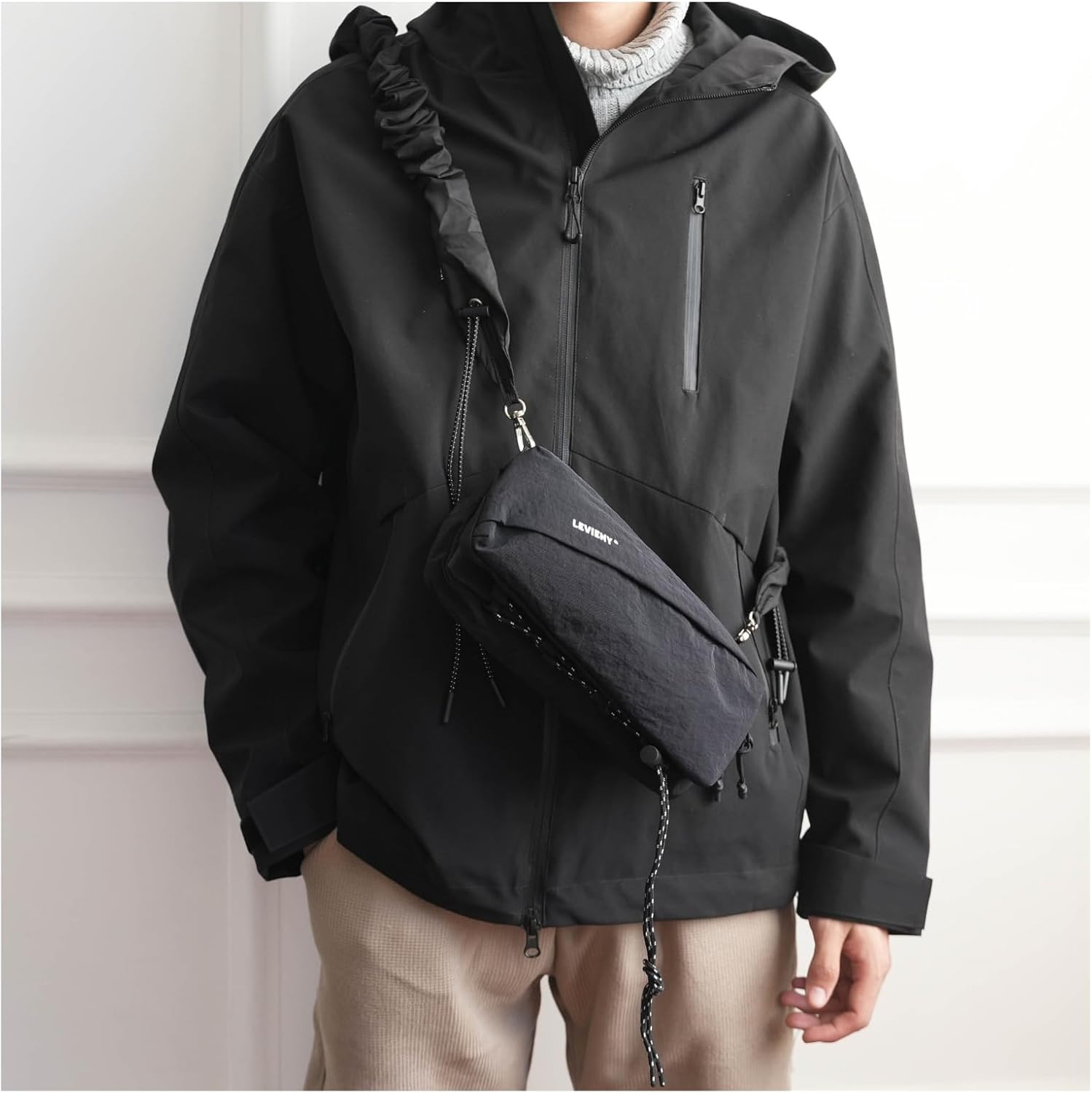 Crossbody Shoulder Bag for Women & Men, Handheld, Shoulder, and Backpack, Umbrella & Bottle Compartment - Image 3